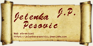 Jelenka Pešović vizit kartica